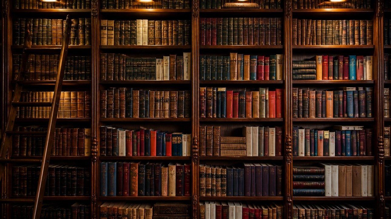 Ein prall gefülltes Bücherregal als Symbol für 20 Jahre gesammelte Geschichten