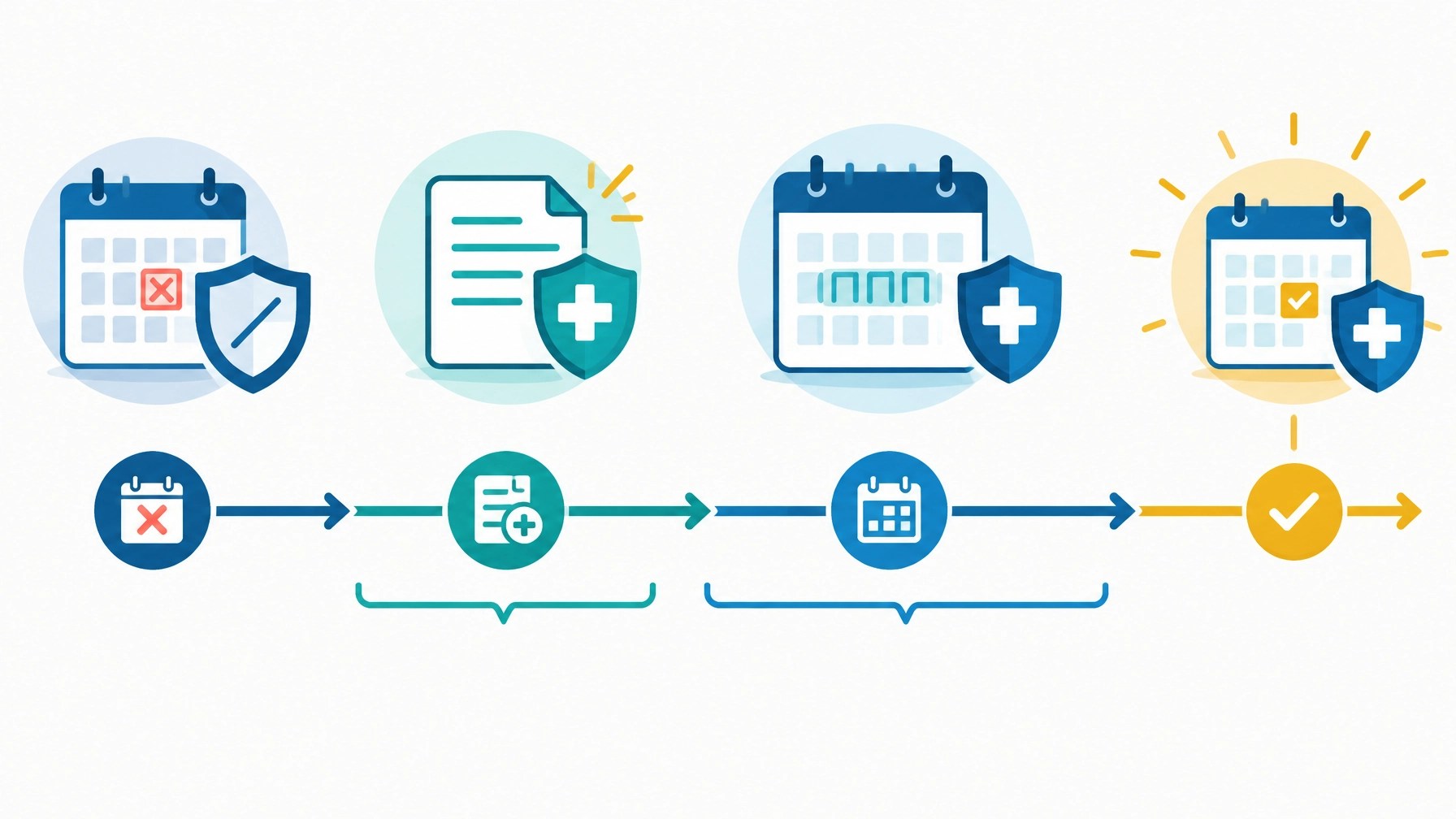 Calendar timeline showing coverage loss, Special Enrollment Period, and 2027 Open Enrollment