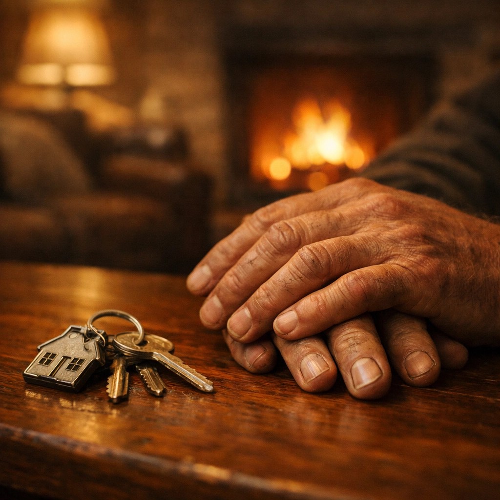 Close-up of hands and house keys representing a secure cash flow planning strategy for families.