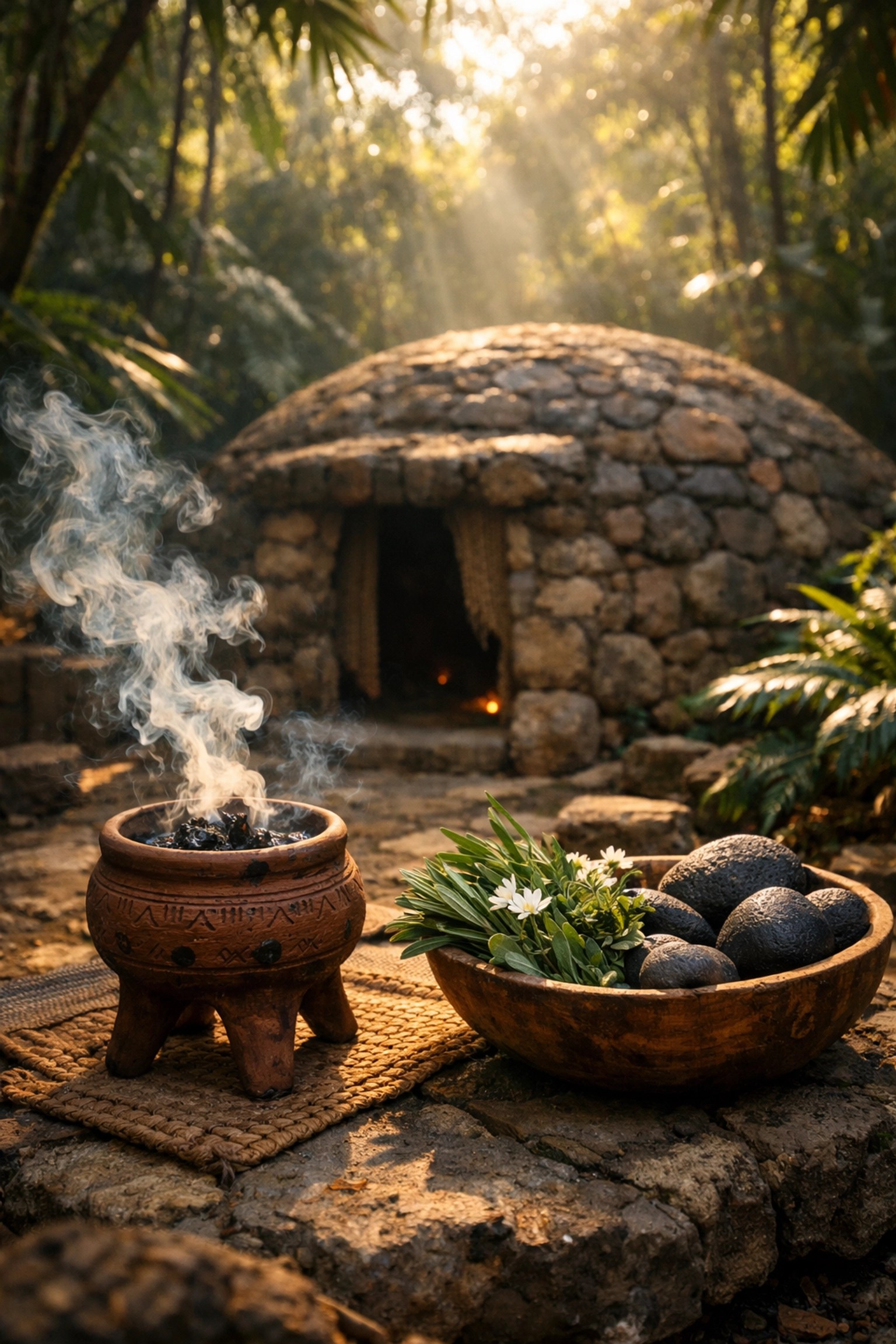 Traditional Mayan Temazcal sweat lodge at Naum Wellness Spa for a soulful luxury travel experience.