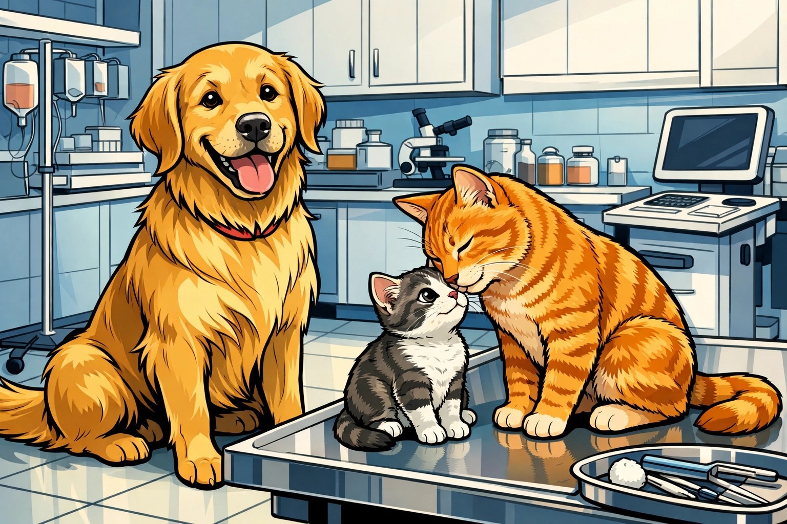 [IMAGE] Technician calmly checking breathing and gums