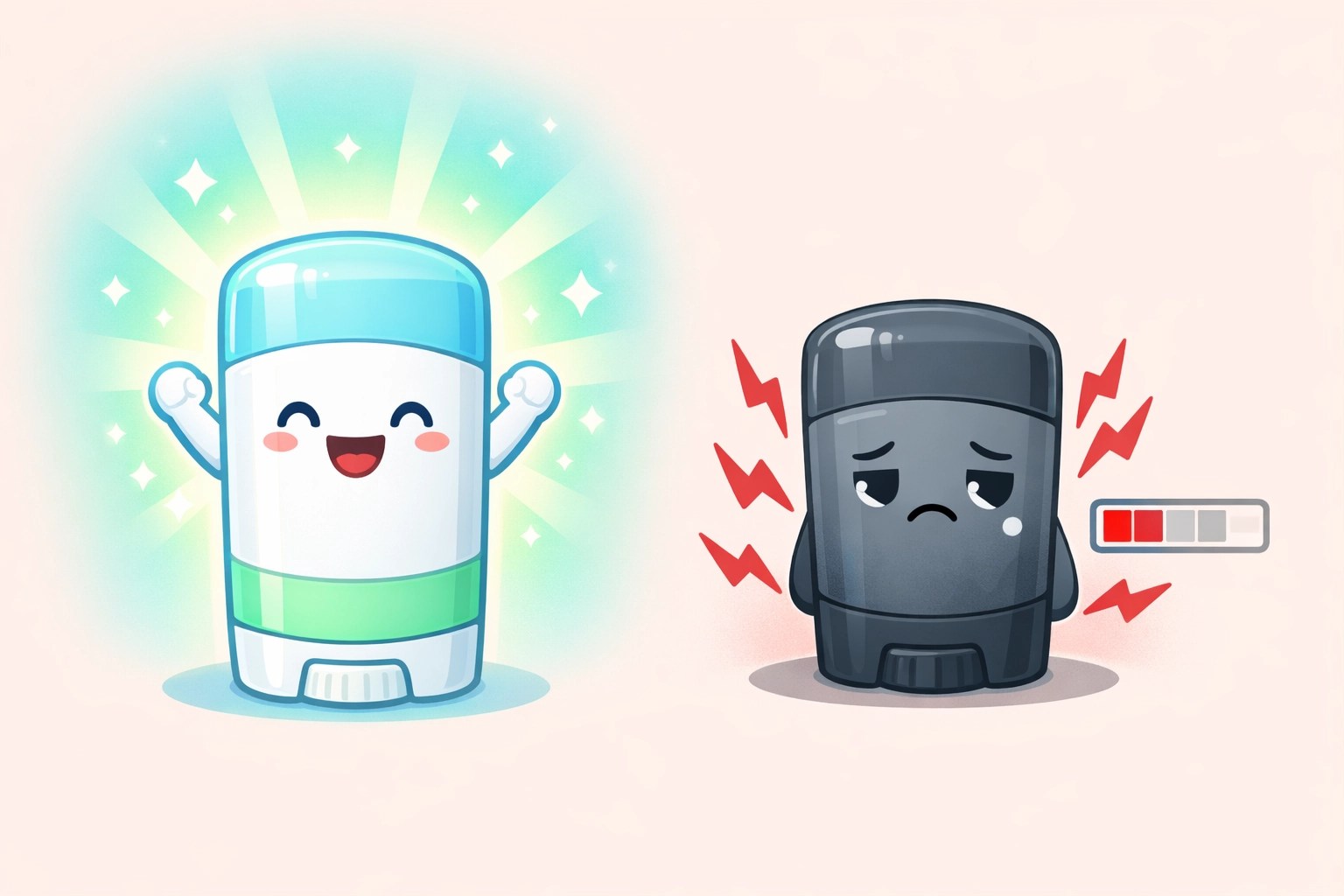 Comparison of aluminum free deodorant versus irritating brands for athlete skin protection.