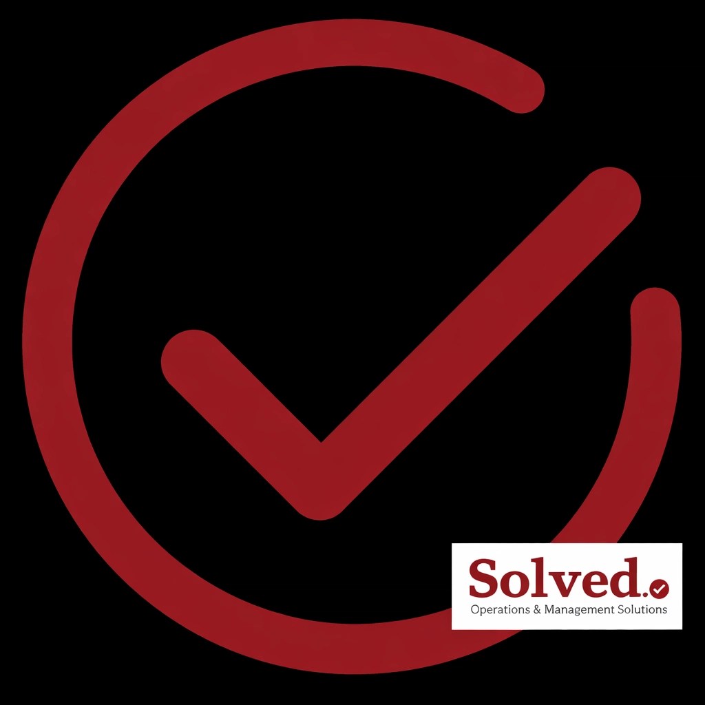 A bold maroon checkmark representing reliability