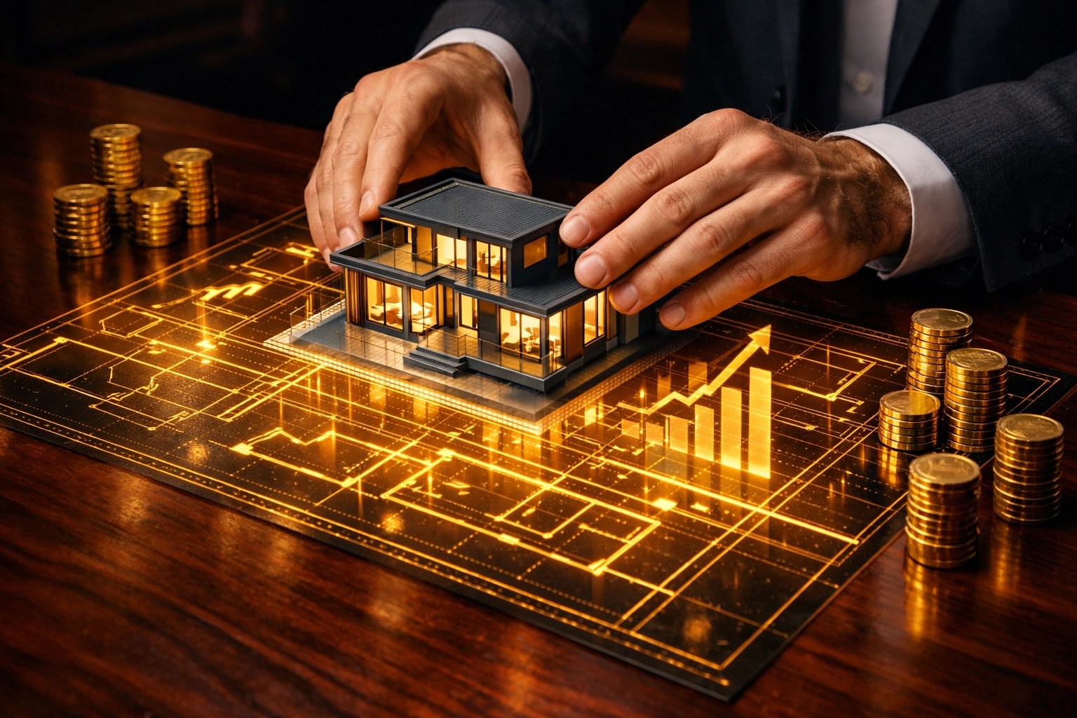 Real estate investor planning wealth growth and building a legacy with a strategic property blueprint.