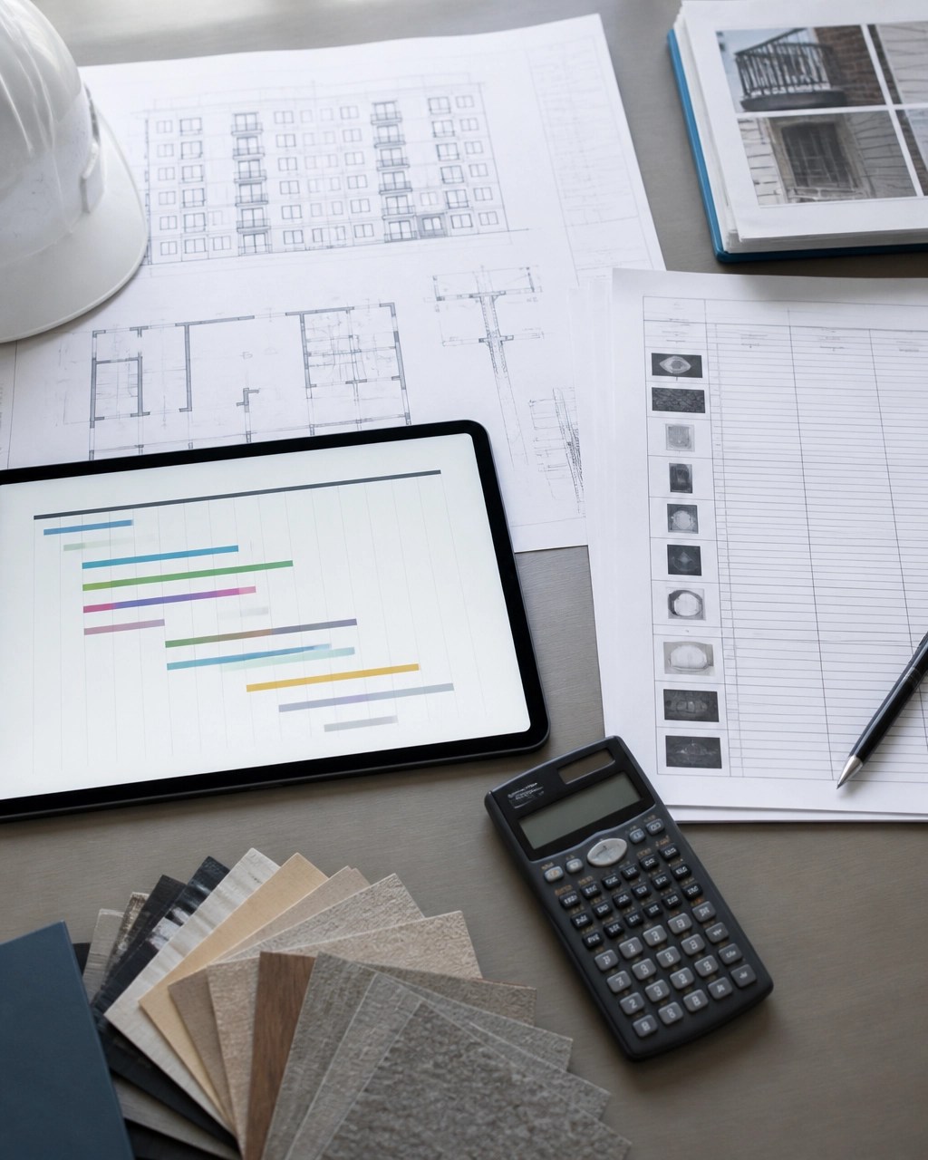 Reserve study planning table, component inventory, and abstract 30-year capital replacement schedule
