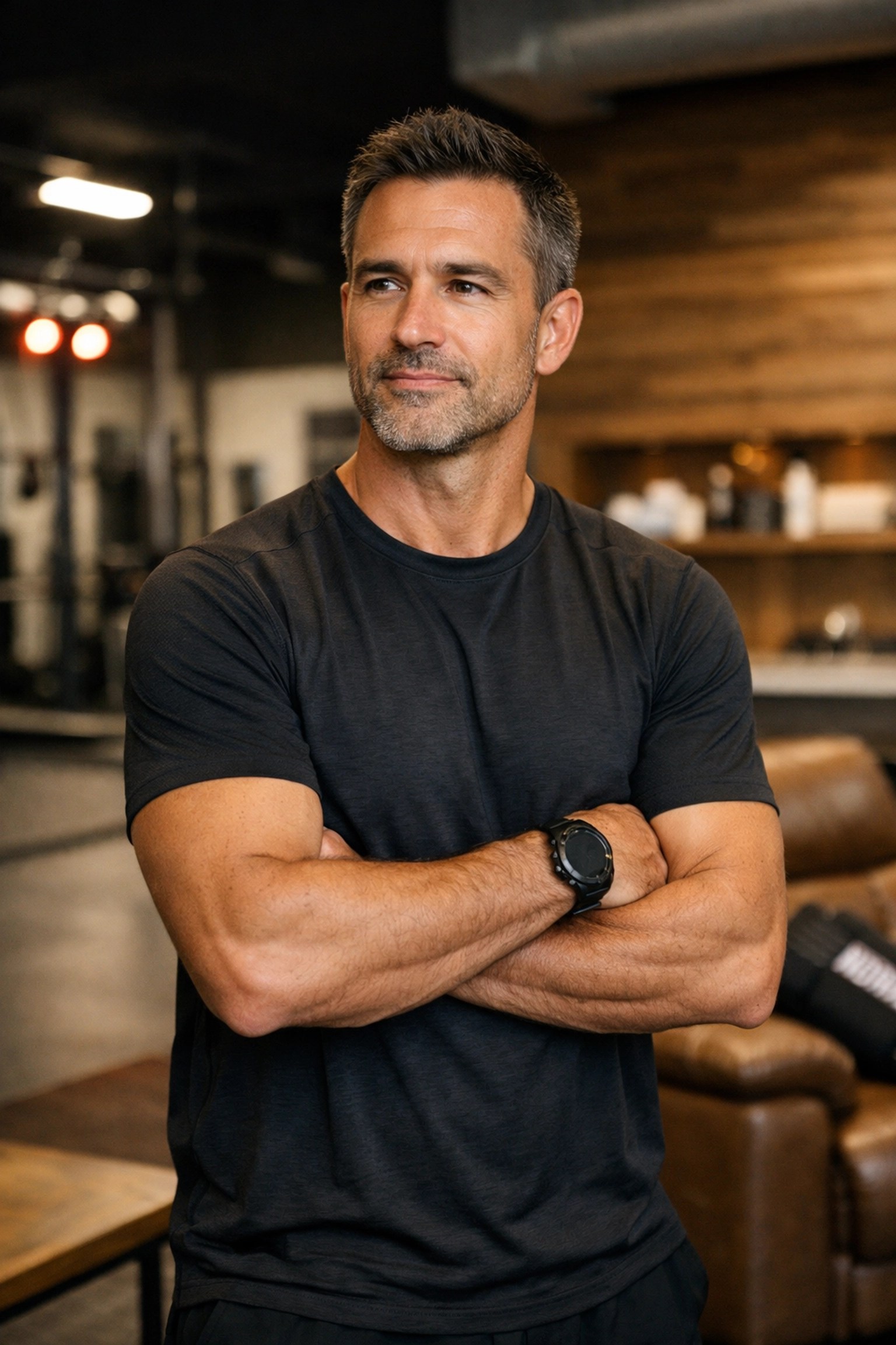 Athletic consultant Tibs Parise at a sports recovery center for performance optimization.