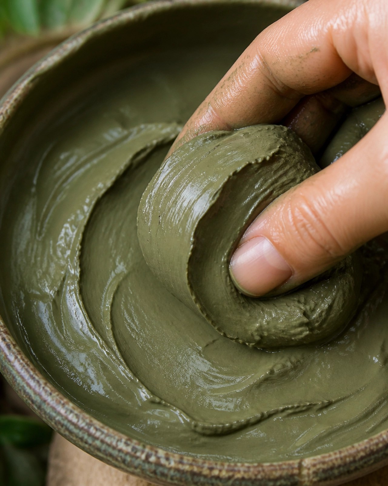 Texture of fresh French Green Clay