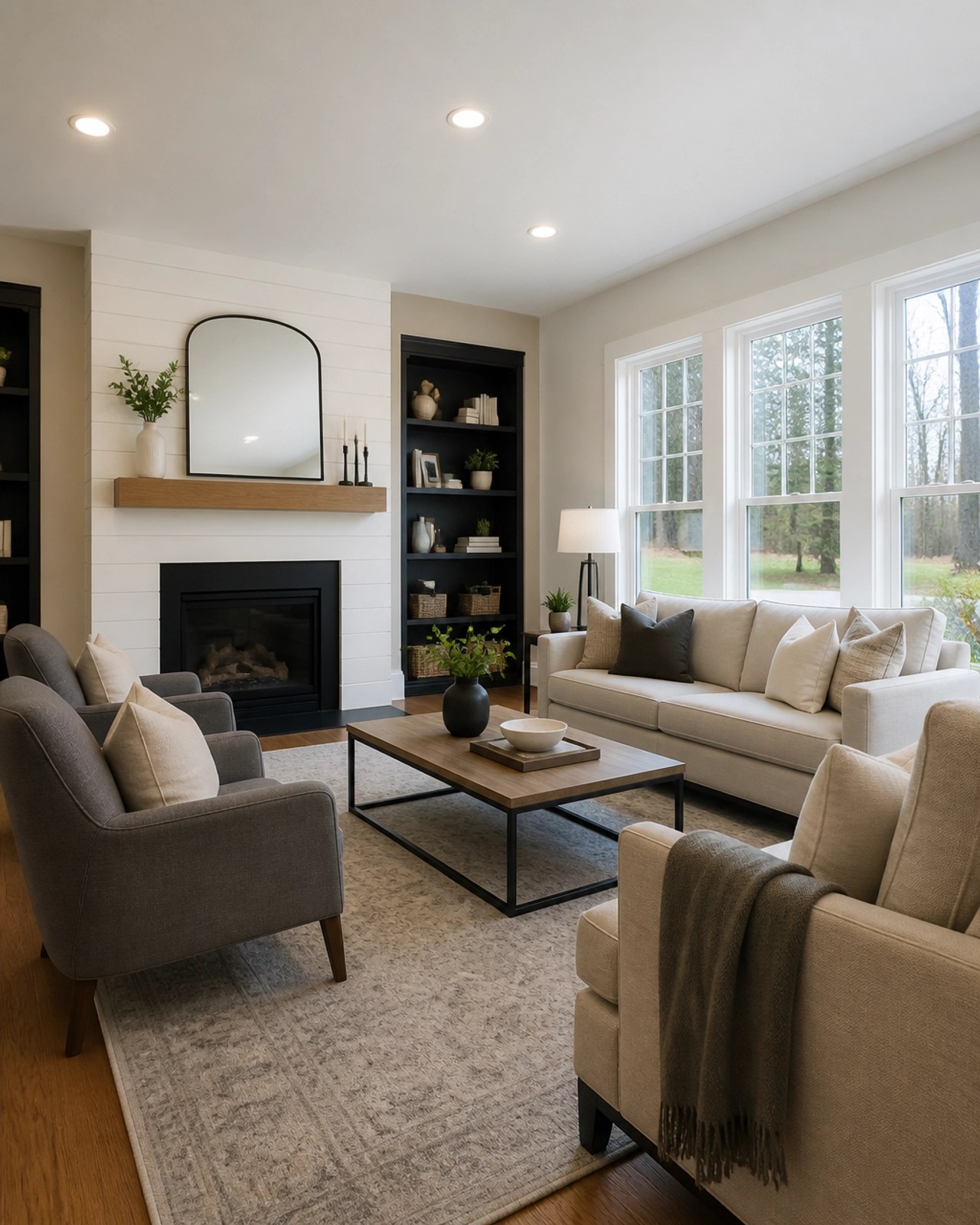 Modern interior of a renovated Montgomery County investment property.