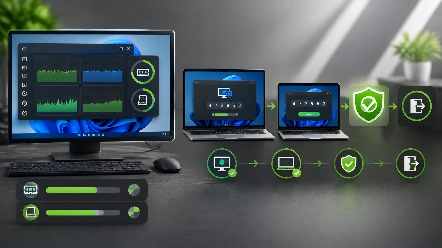 Windows 11 performance monitoring and secure Microsoft Quick Assist workflow