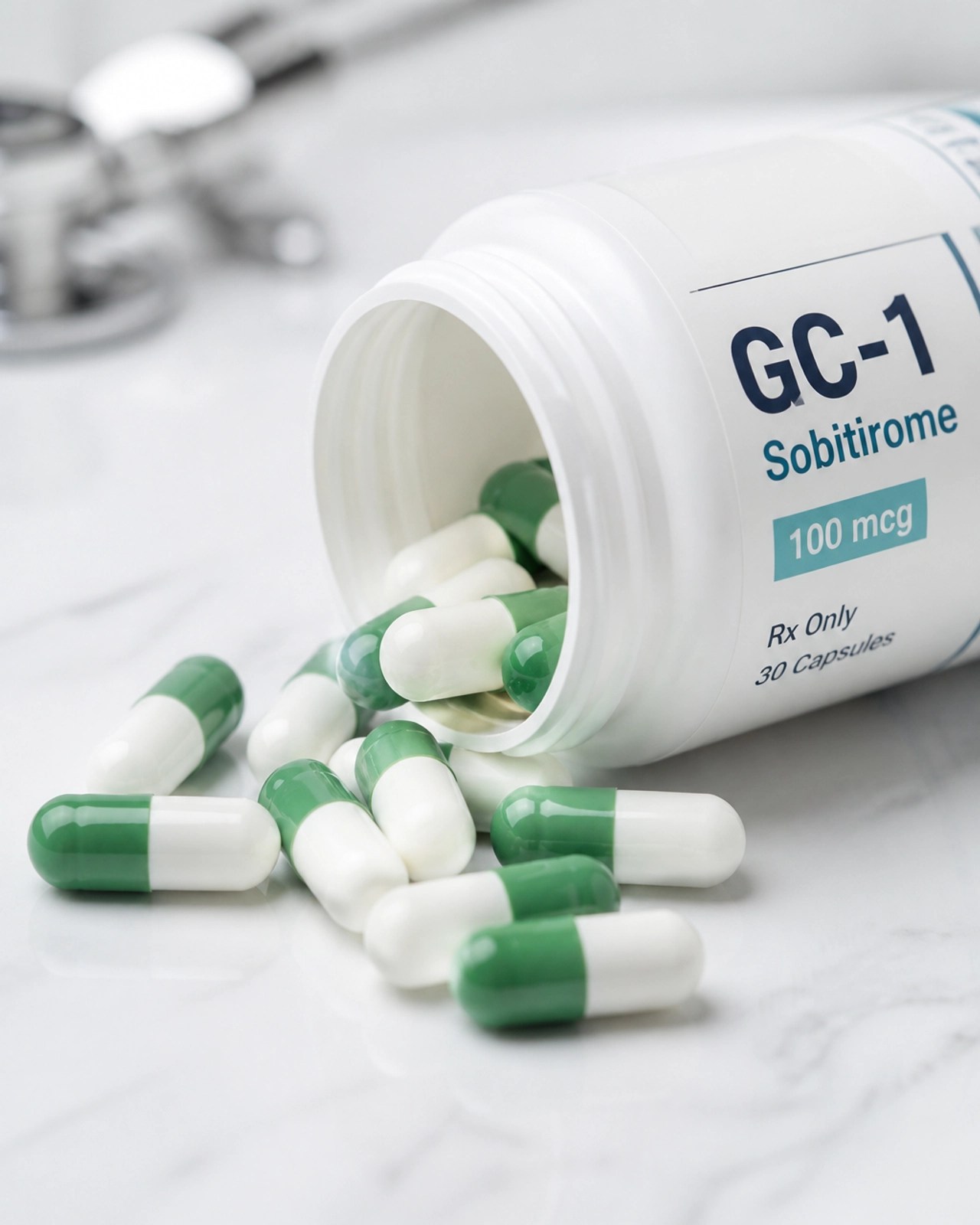 Capsules of GC-1 Sobitirome close-up