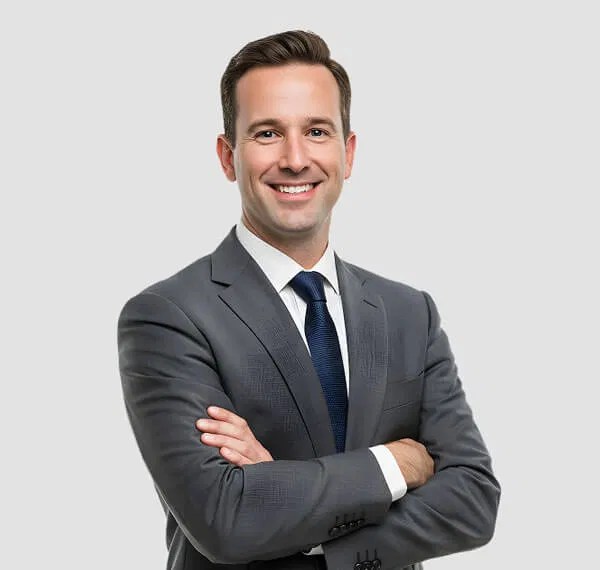 Professional real estate consultant in a suit prepared for a seller-planning conversation
