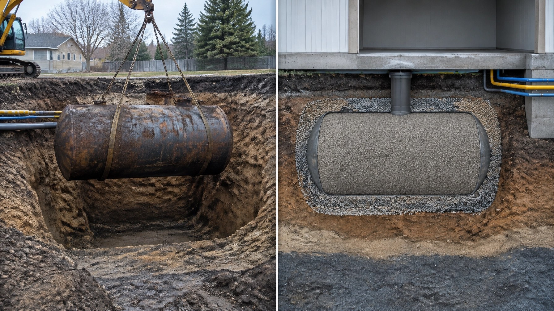 Comparison of UST removal and closure-in-place conditions at a constrained New Jersey property