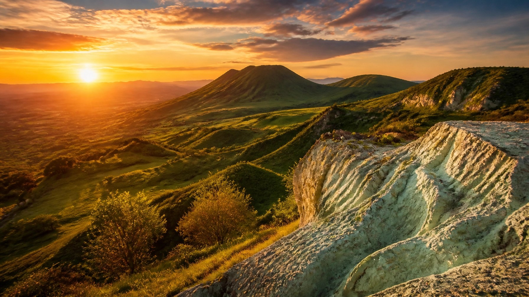 The French landscape where green clay is sourced