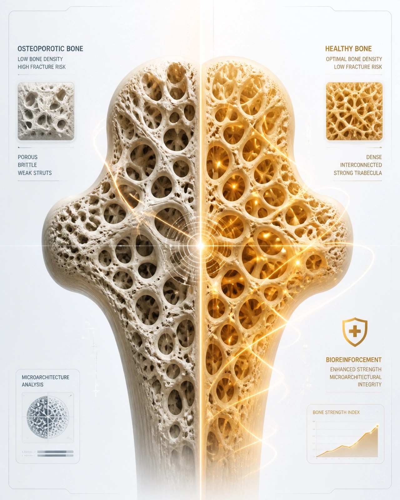 Visualization of dense, reinforced bone microarchitecture
