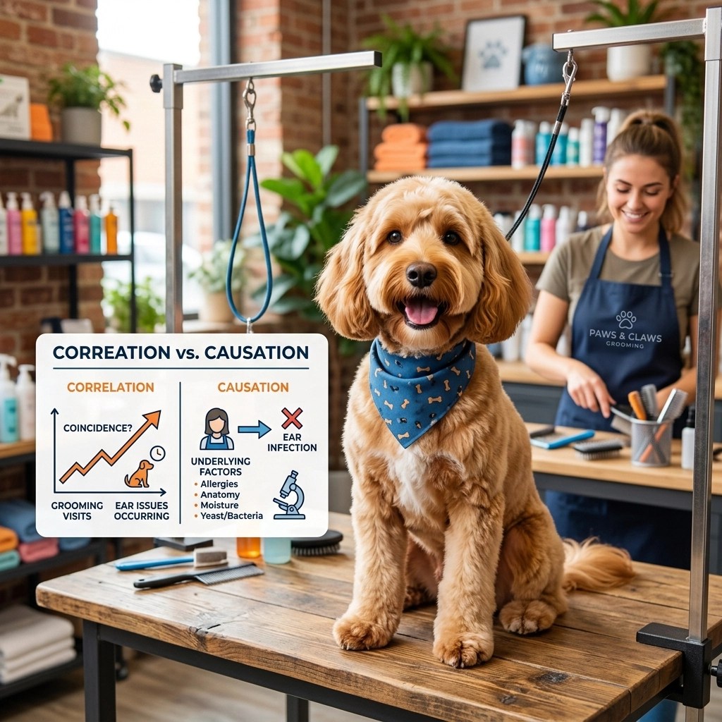 [HERO] Correlation vs. Causation: Why Your Groomer Didn't Give Your Dog an Ear Infection