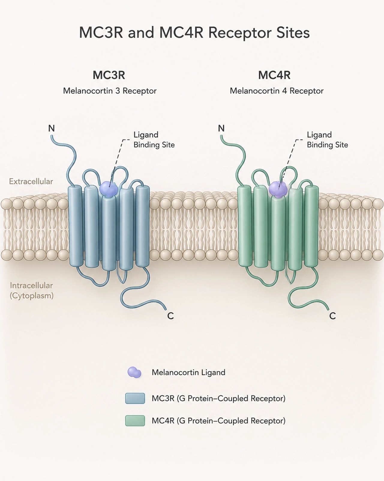 MC3R and MC4R Receptor Sites