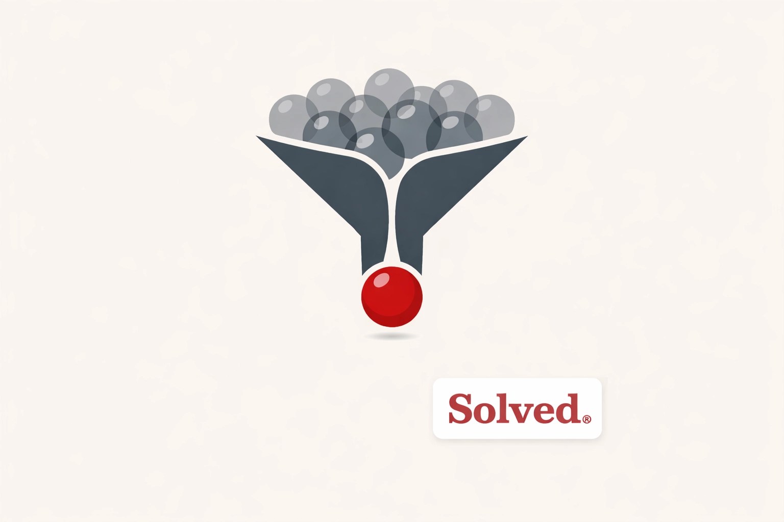 Minimalist funnel illustration showing task prioritization and operational follow-through for business efficiency.