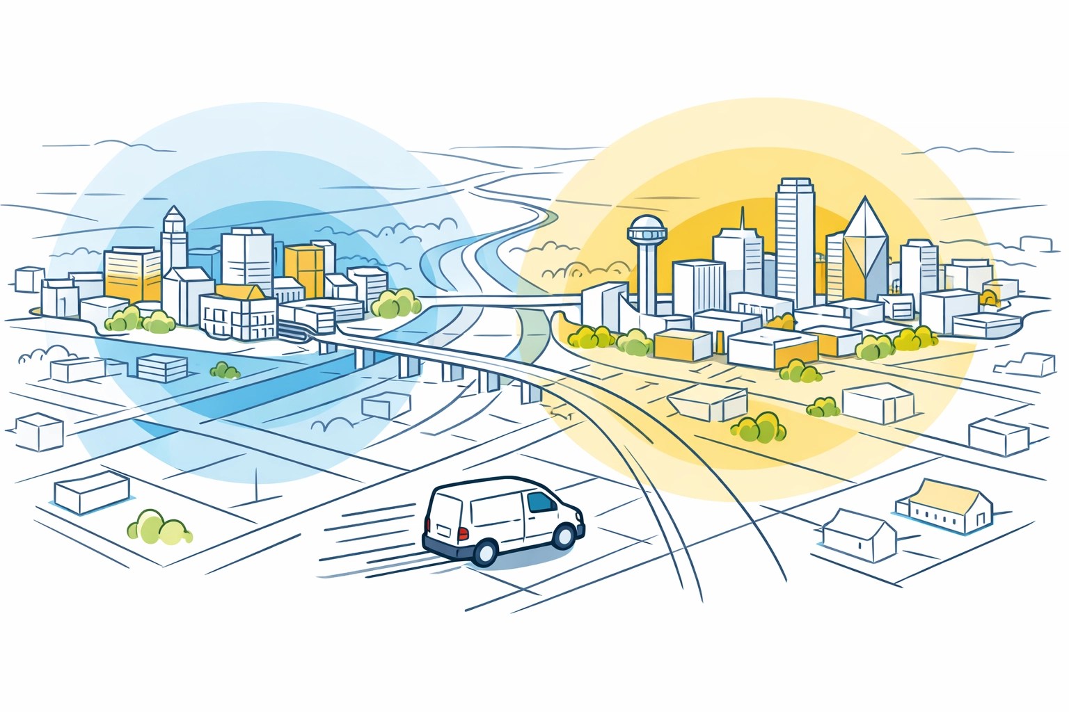 Emergency plumbing service van providing fast response coverage across Dallas-Fort Worth area