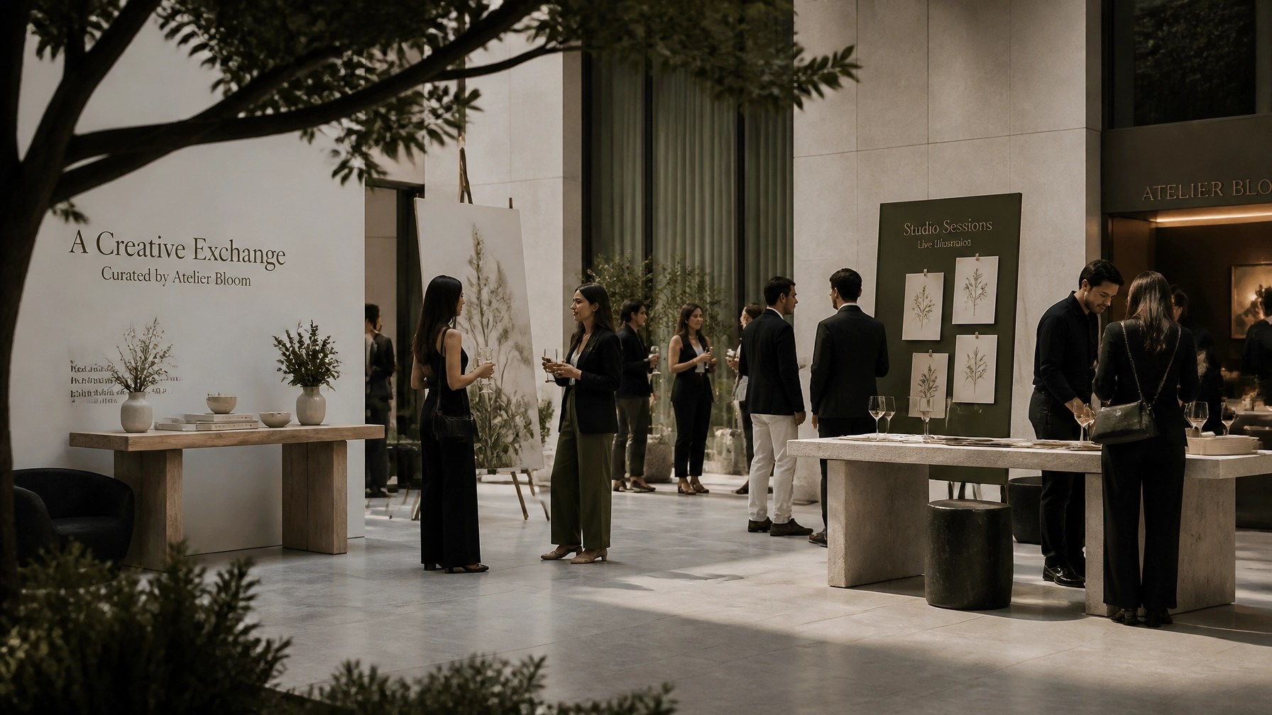 A luxury urban creative event representing the global modeling tournament circuit