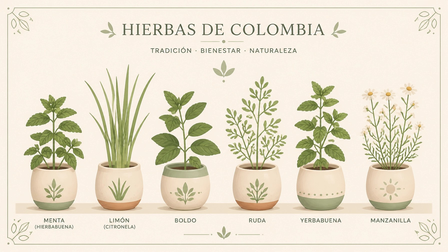 Hierbas y plantas colombianas para el bienestar