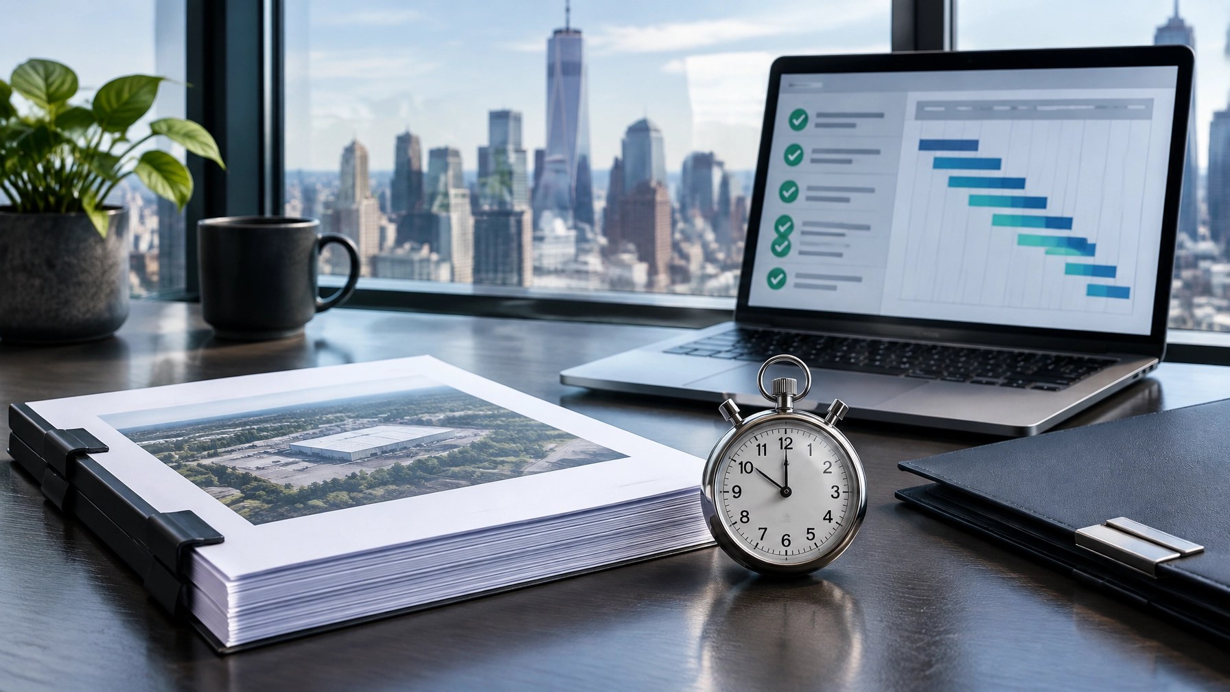 Lender-ready Phase I ESA report packet with a closing schedule and deadline tracking tools