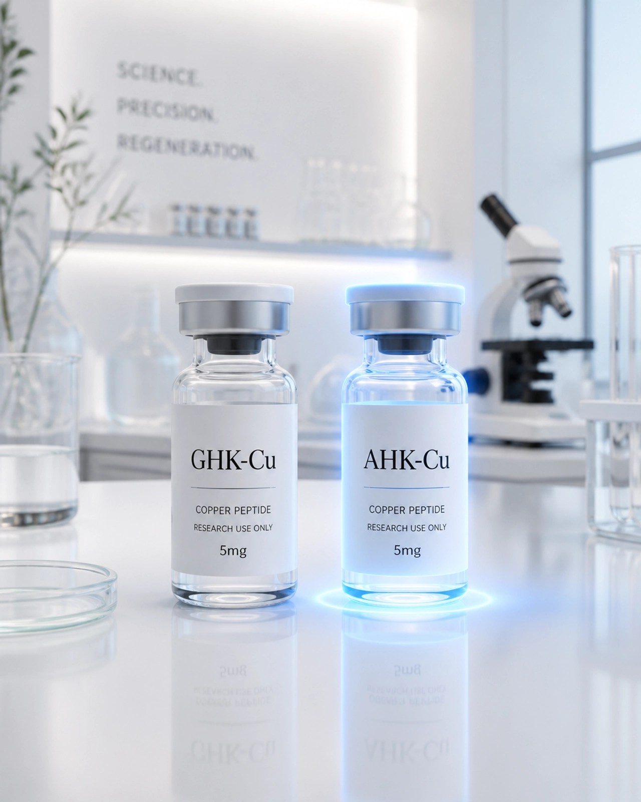 Comparison of GHK-Cu and AHK-Cu vials in a high-end clinical setting