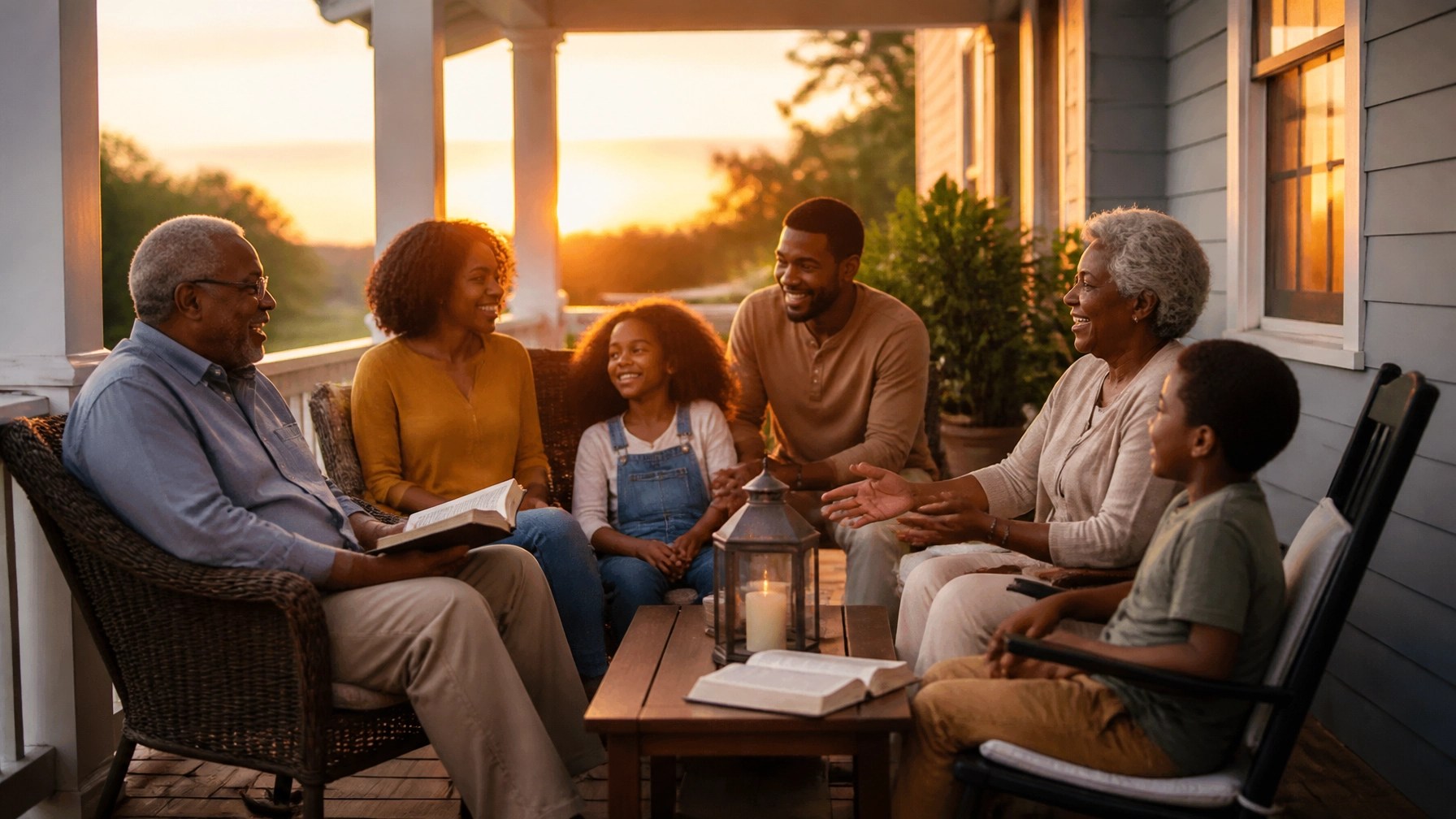 A peaceful family gathering, representing the legacy and security that comes with proper planning.