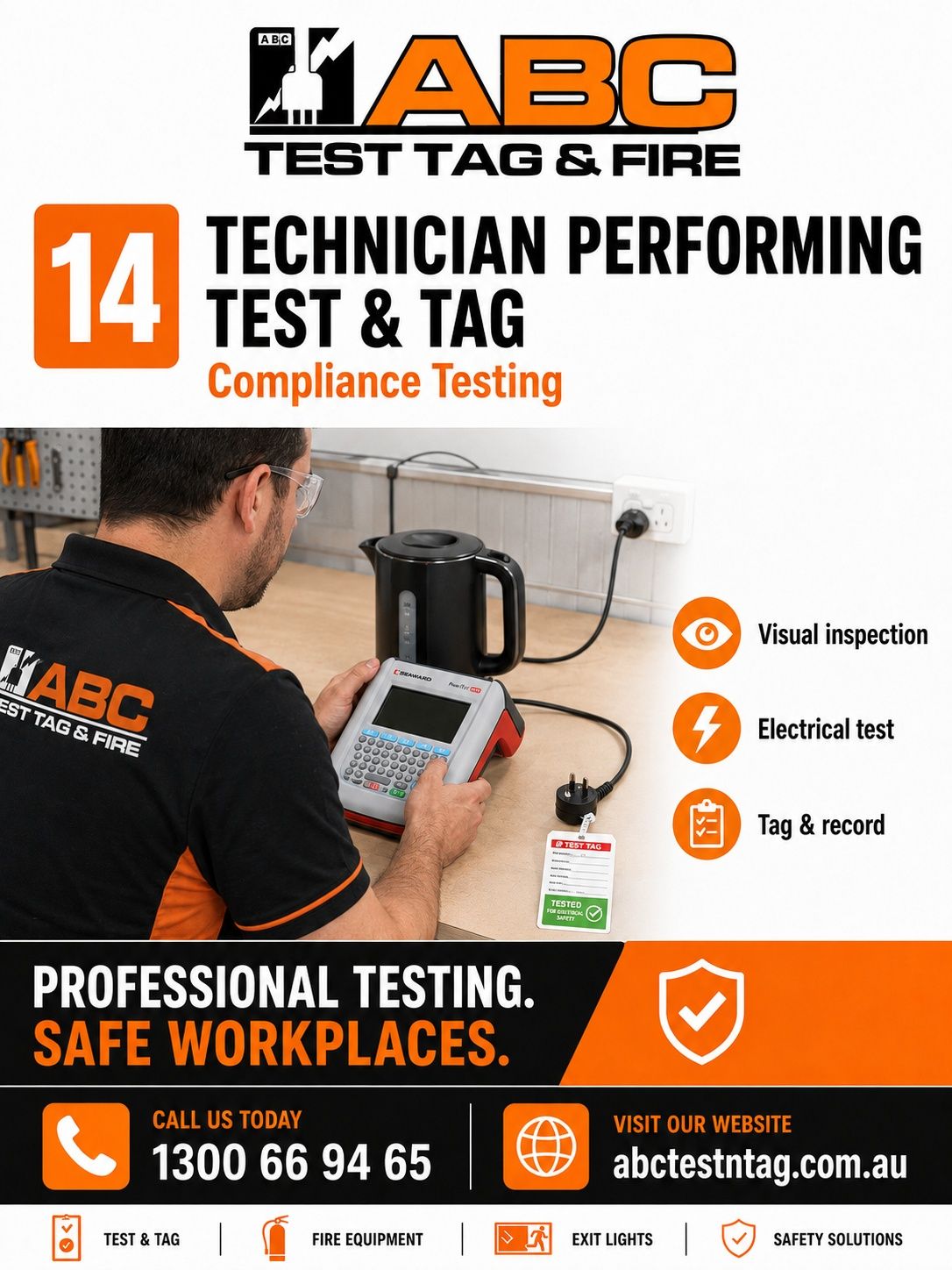 Electrical appliance assessment as part of test and tag services