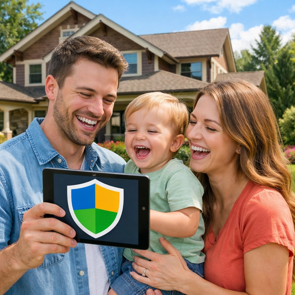 Alpharetta family enjoying peace of mind through modern life insurance protection.