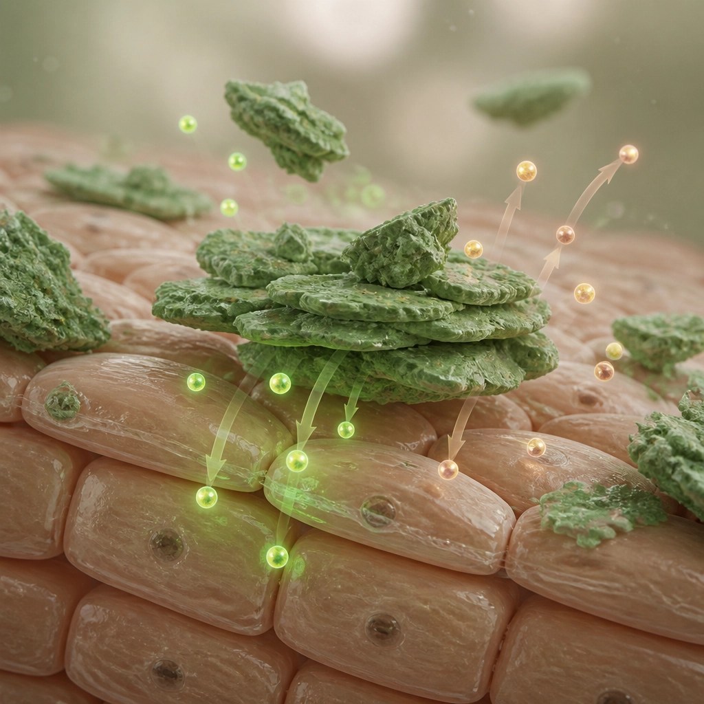 The molecular detox process of green clay