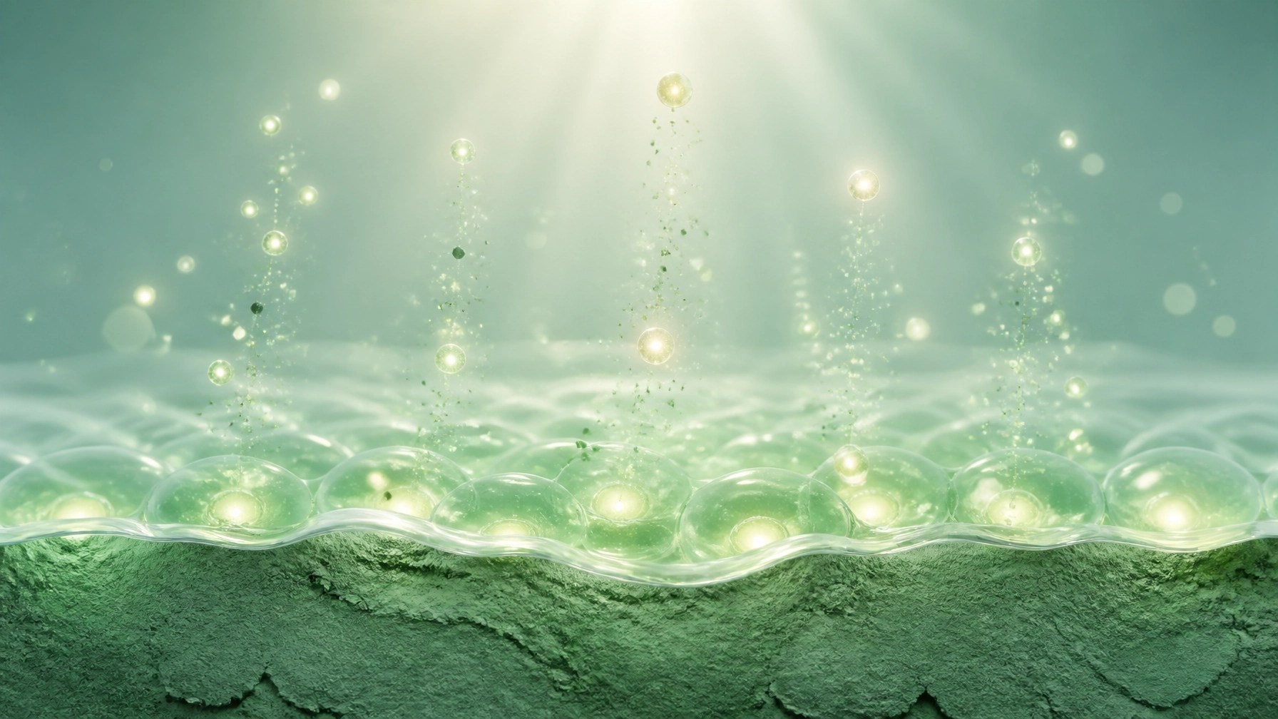 Abstract conceptual image of deep detox and cellular recovery