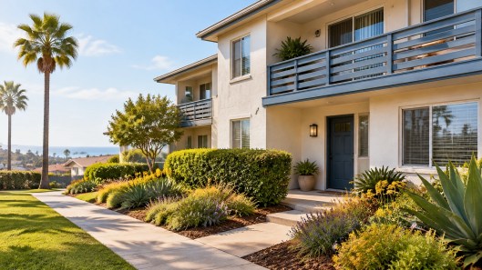 A Southern California rental home in soft daylight
