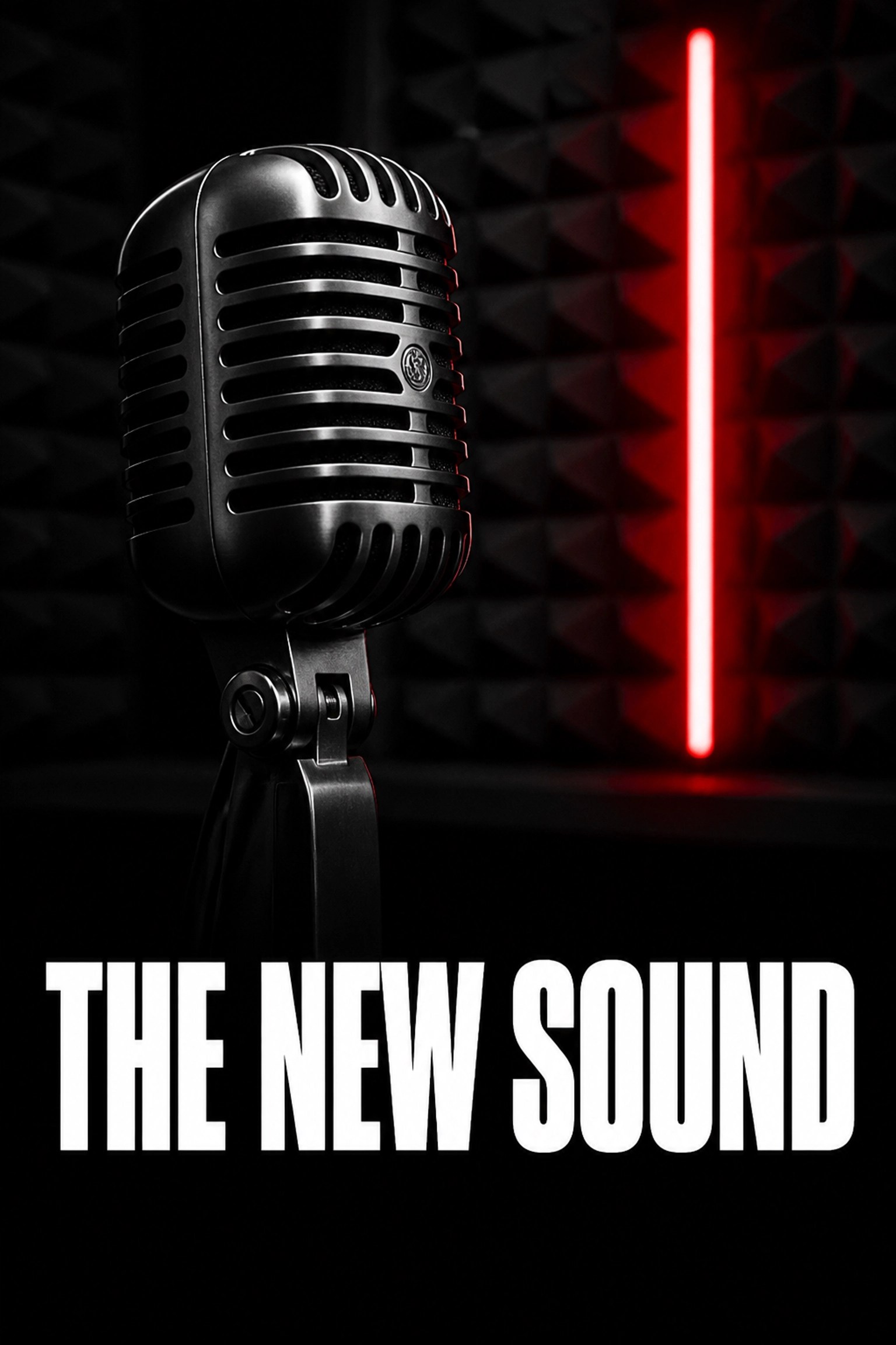Vintage studio microphone with red neon lighting representing the evolving West Coast hip hop sound.