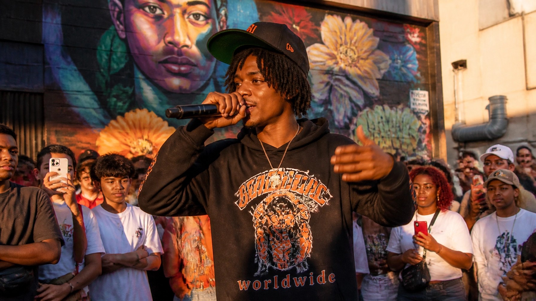 An independent artist performing at a local Philadelphia event