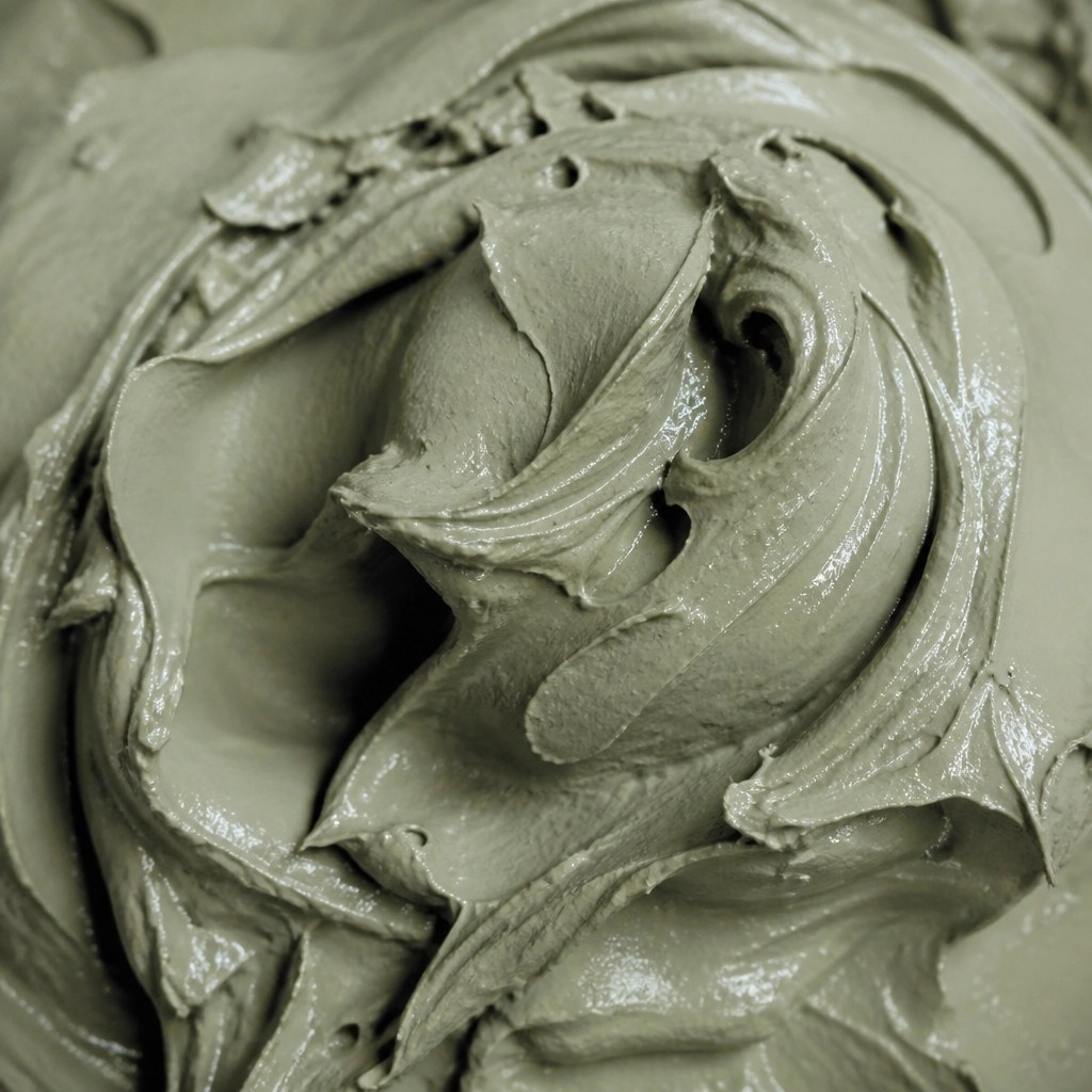 Rich mineral texture of French green clay