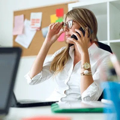 Professional virtual assistant working on business organization and administrative coordination