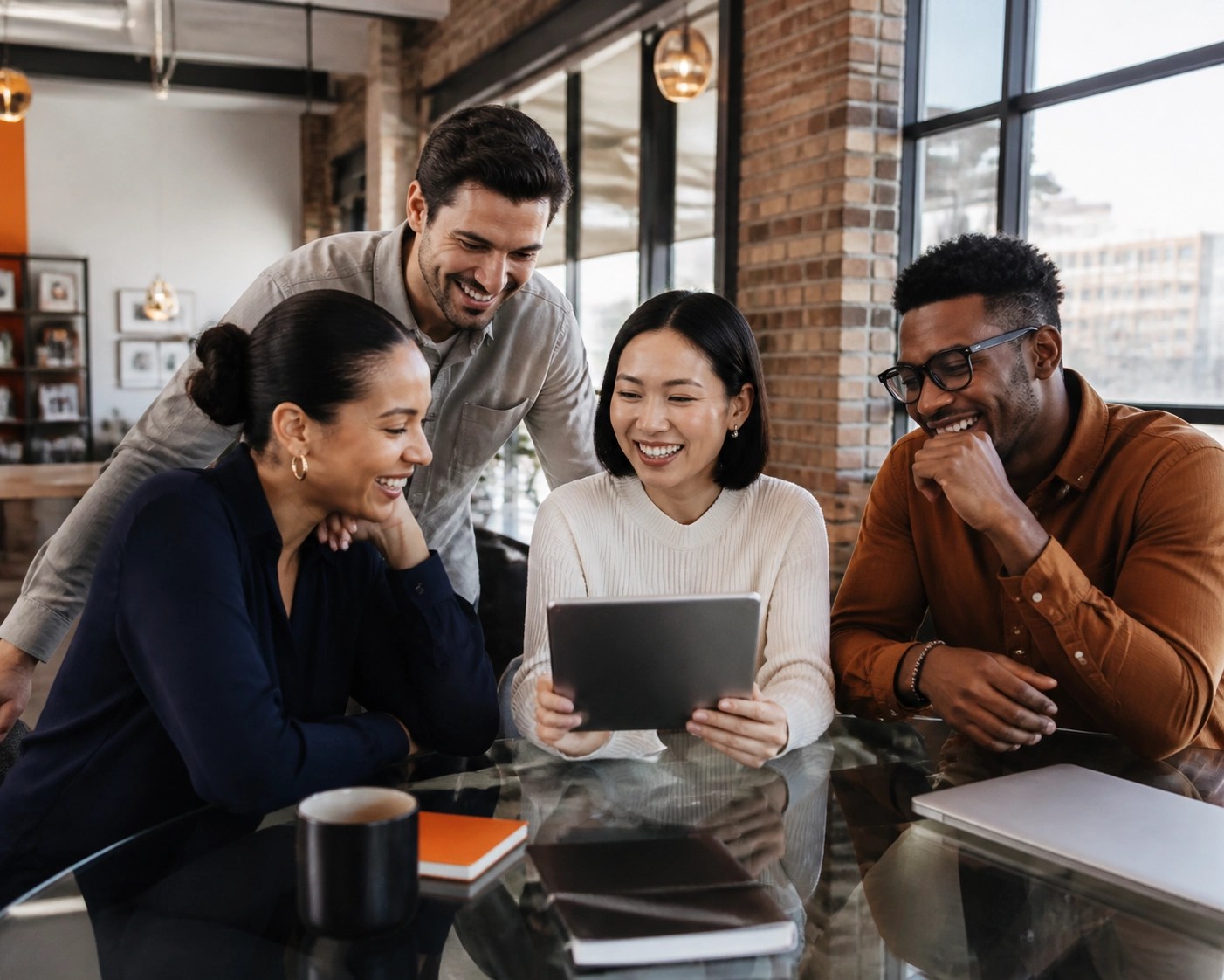Diverse New York office team reviewing employee health benefits and insurance options.