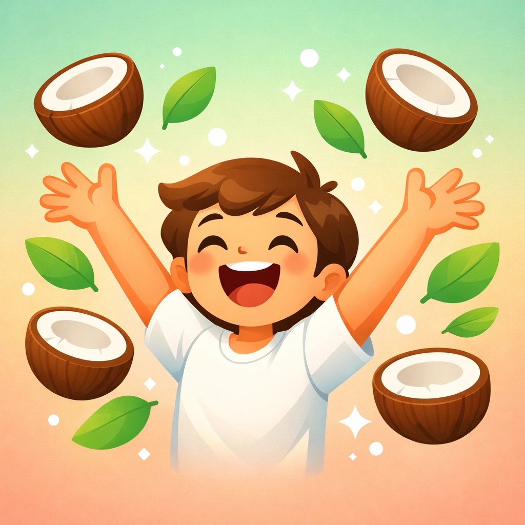 A joyful person feeling fresh and healthy using a plant-based coconut oil natural deodorant.