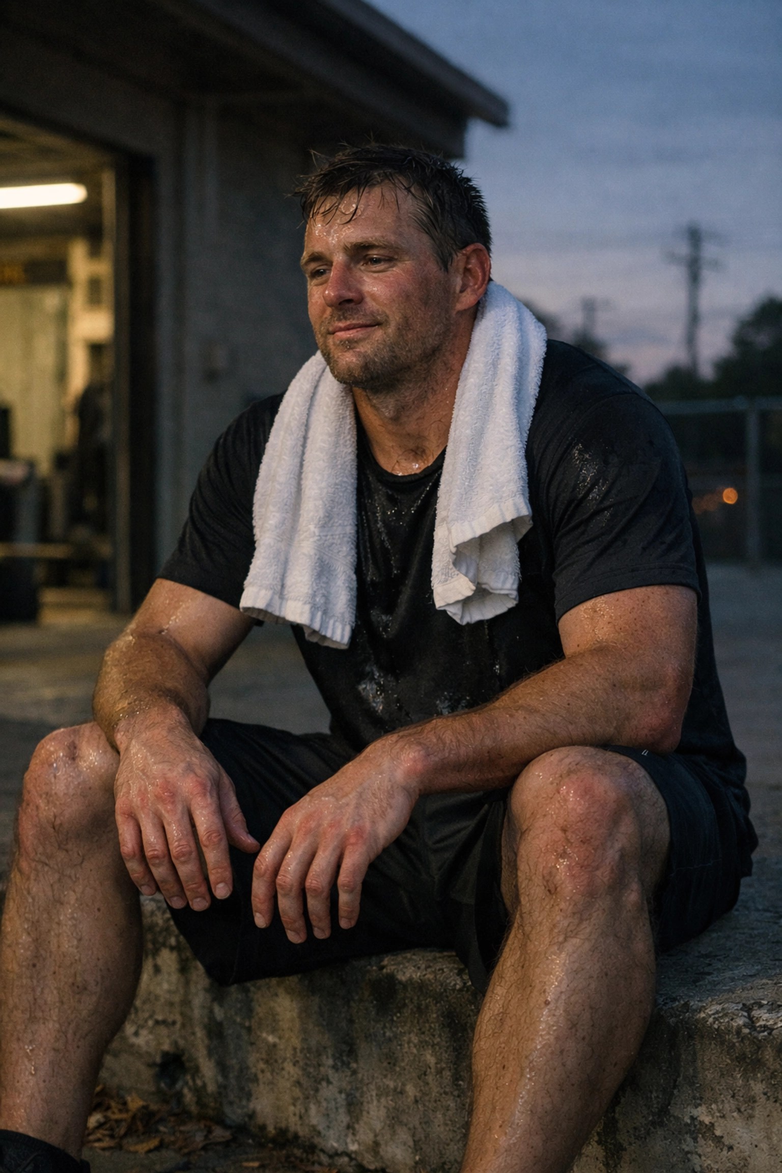 Athlete resting after training to emphasize the importance of muscle recovery and active mobility work.