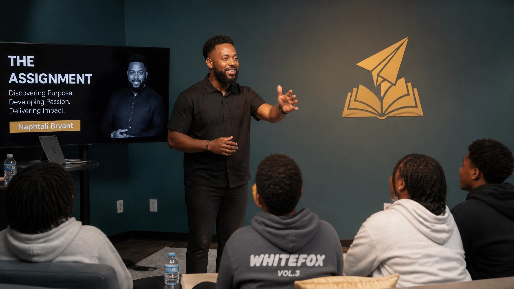 Naphtali Bryant Speaking to Students