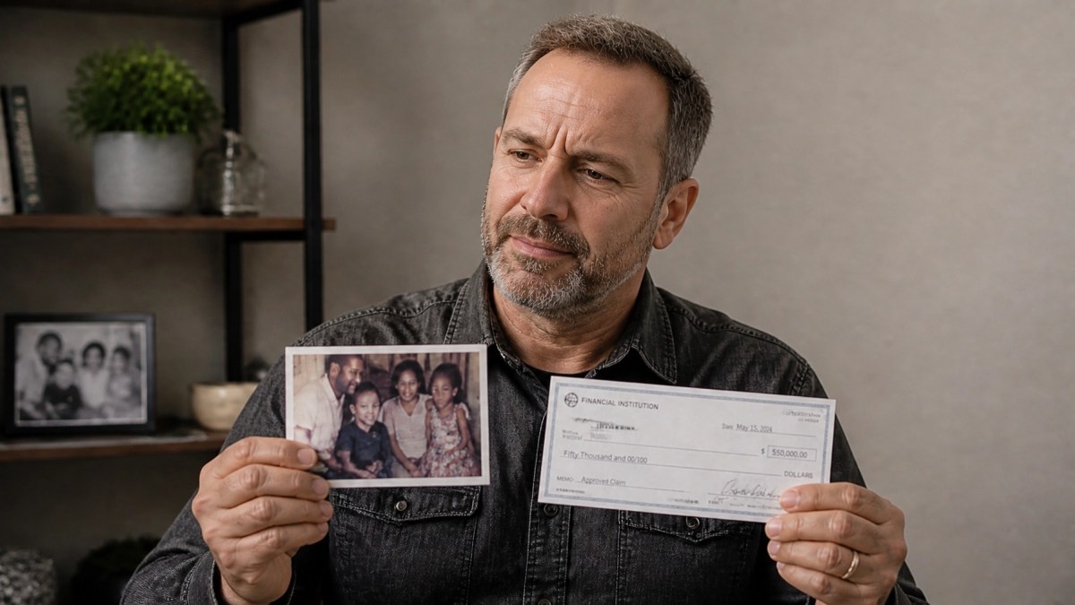Heir reviewing financial records after discovering possible unclaimed surplus funds