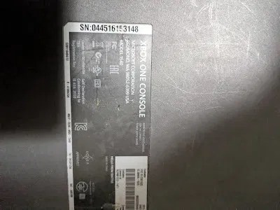Xbox One Console Serial Tag