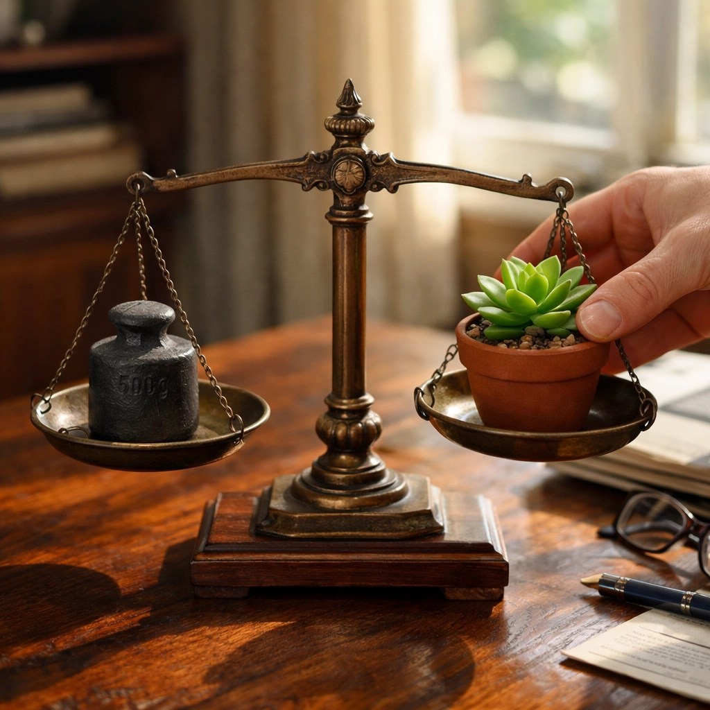 A scale balancing debt repayment with asset growth to avoid the back to zero financial trap.