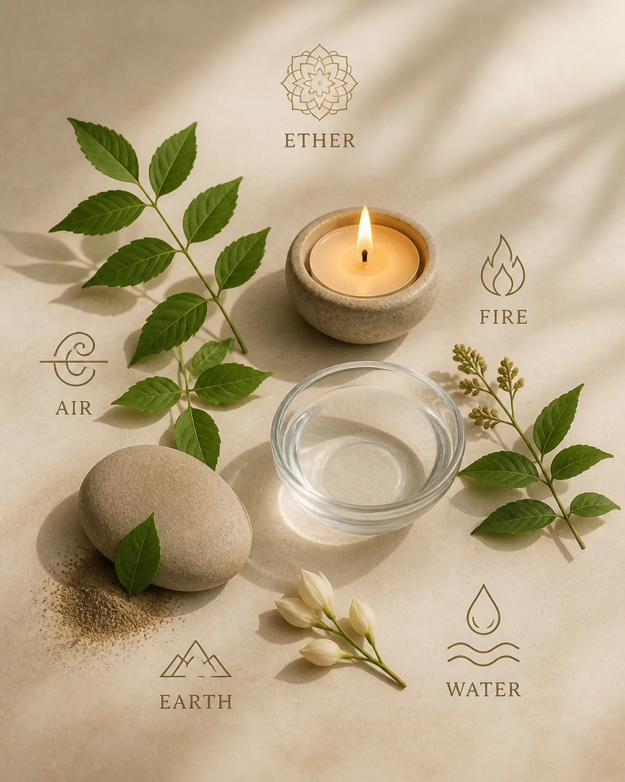 Five elements still life