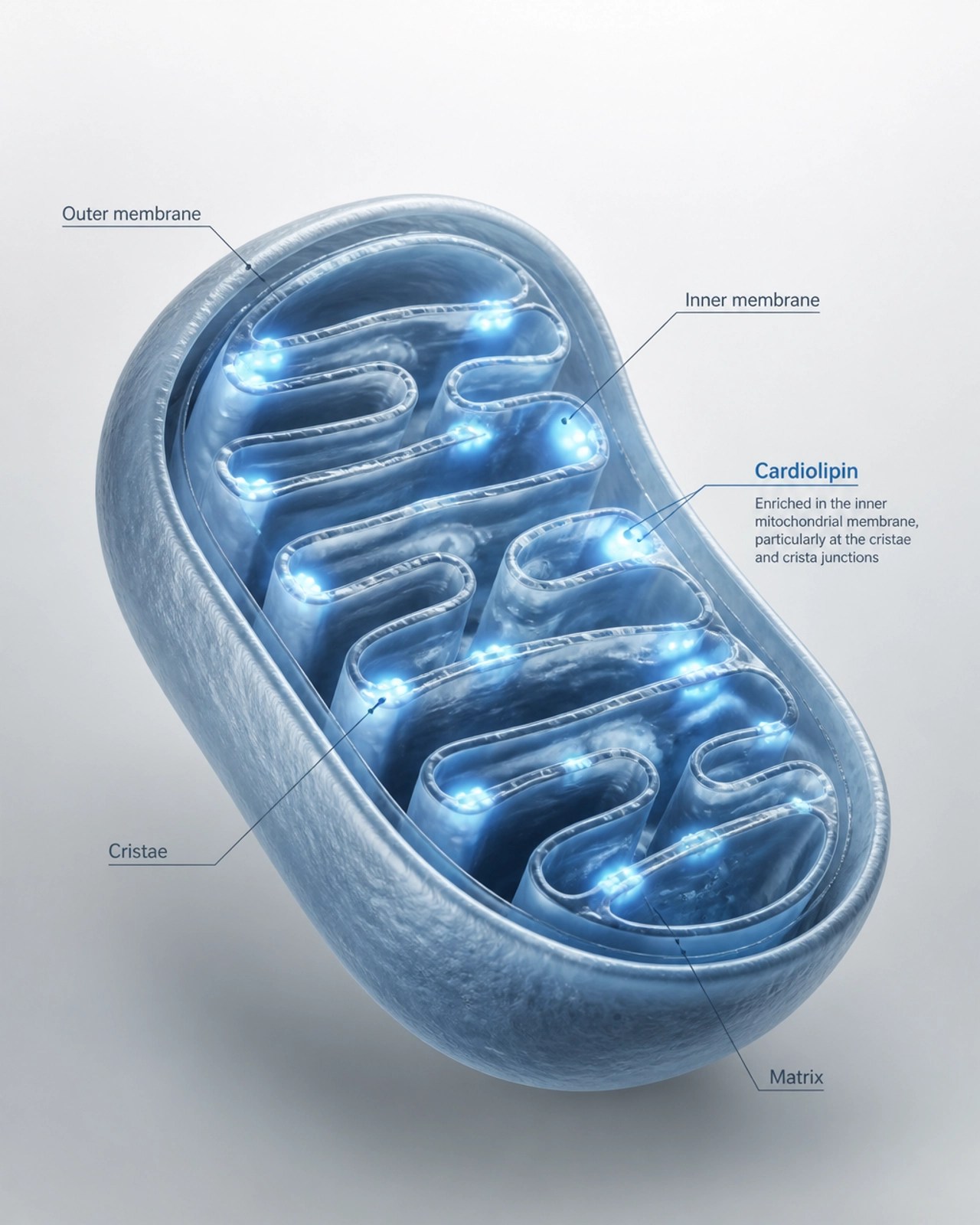 Detailed visualization of mitochondrial inner membrane and cristae
