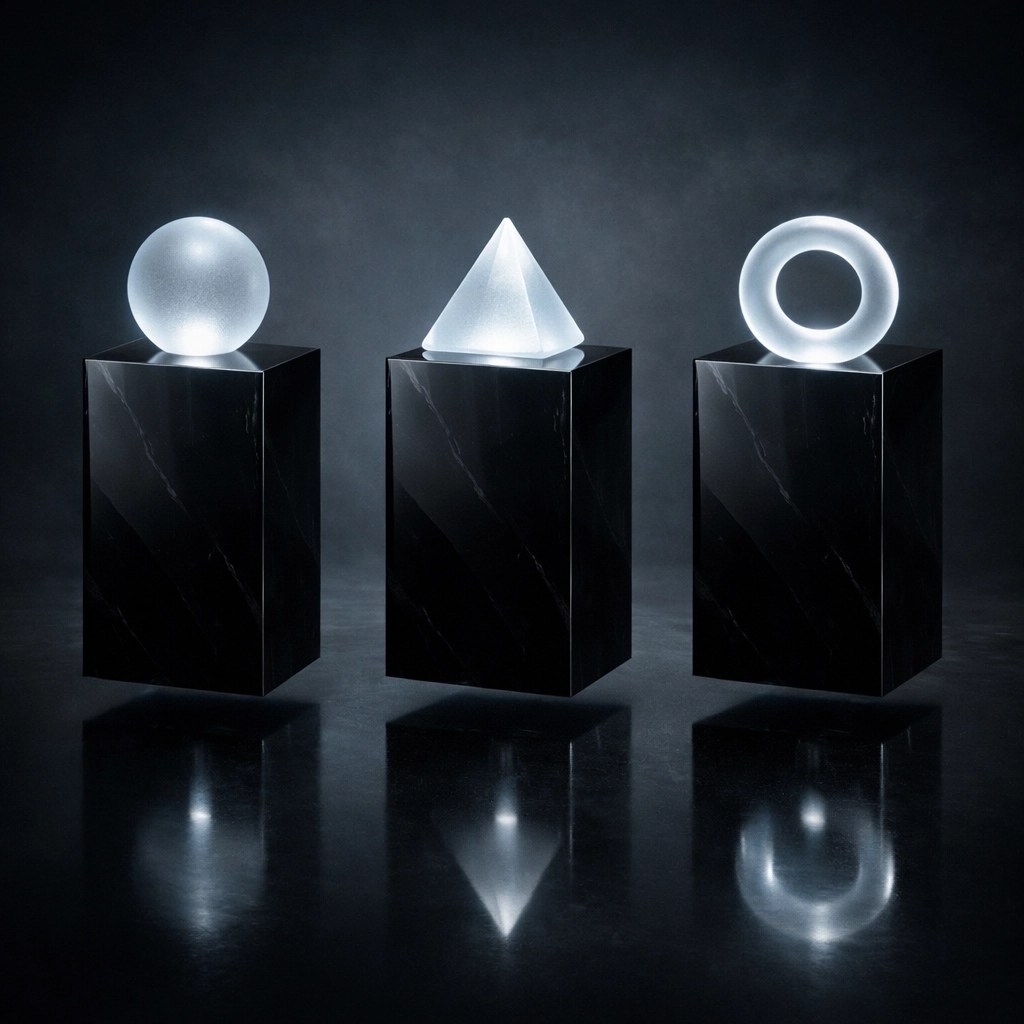 Minimalist glowing icons representing the core criteria for choosing a white-label web design partner.