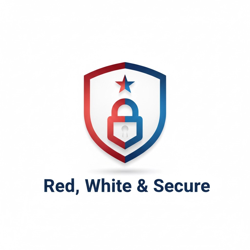 Red, White & Secure Logo