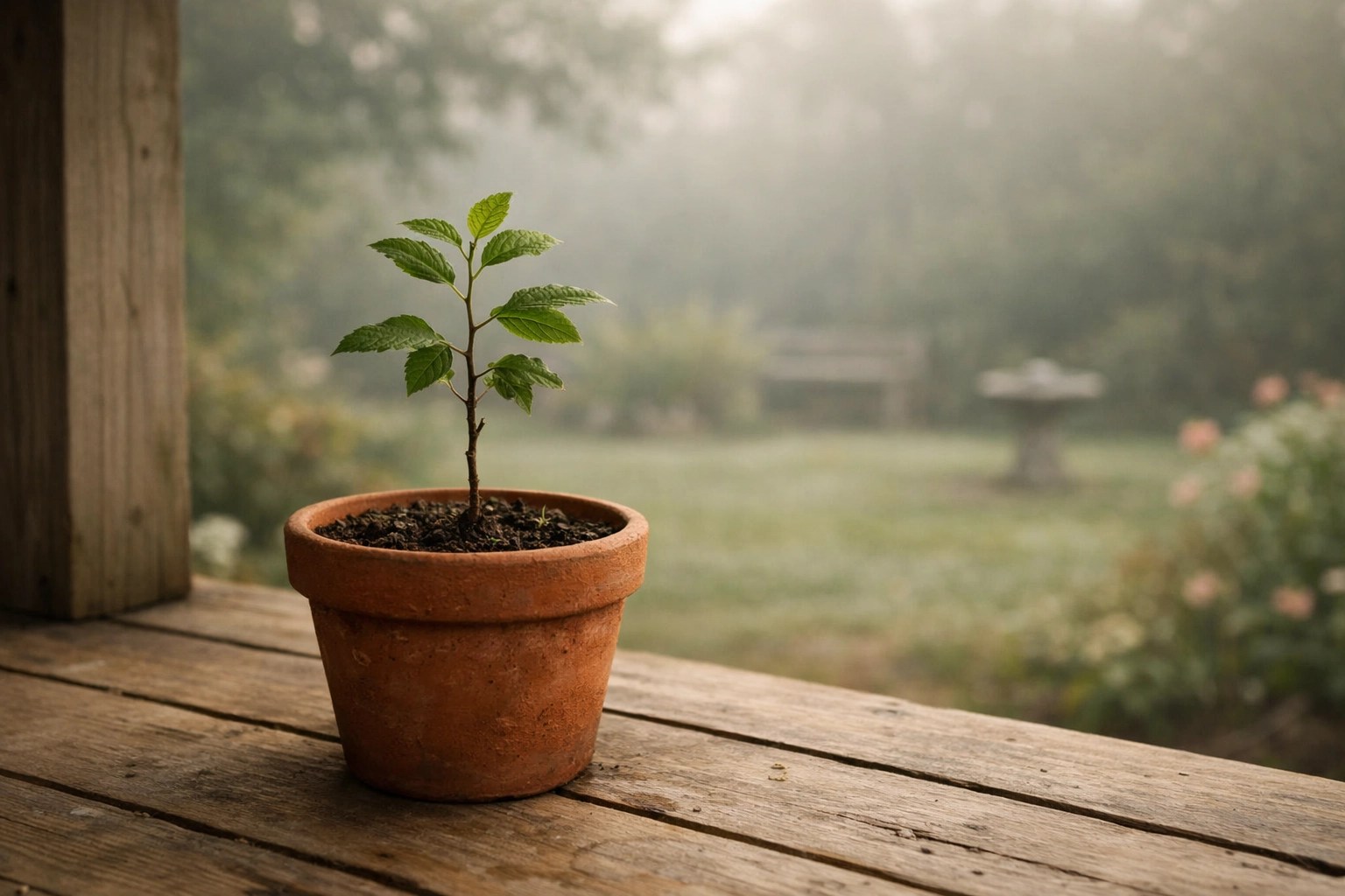 A sapling growing in a pot, symbolizing the steady growth of tax-advantaged retirement savings.