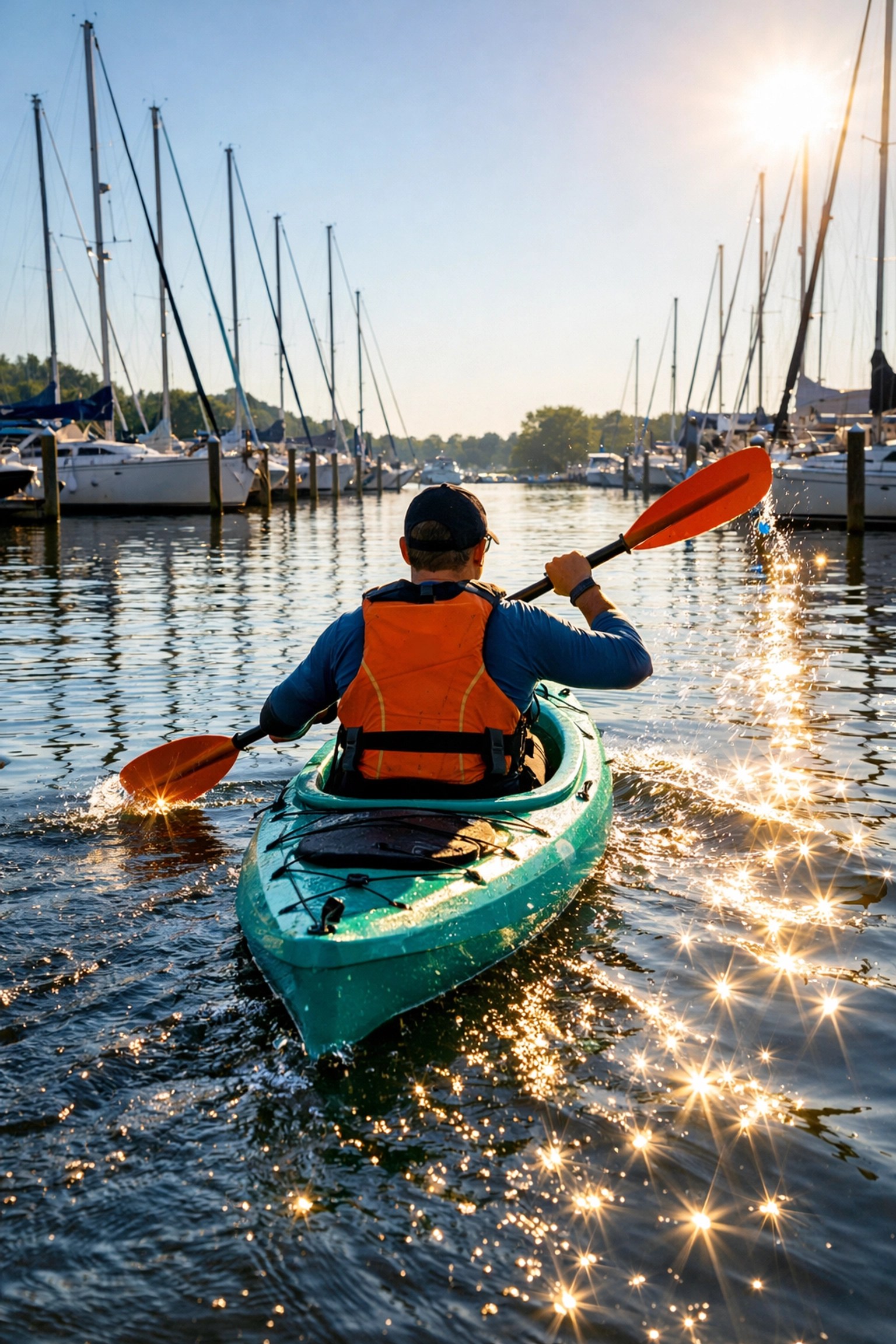 Outdoor recreation at a marina in Cedar Beach, one of the best neighborhoods in Essex, MD.