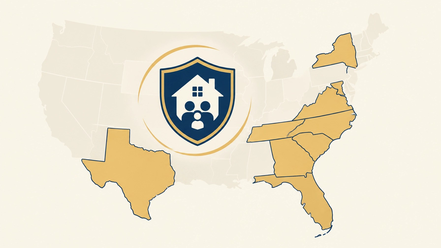 Simple map-inspired illustration representing senior protection across authorized states